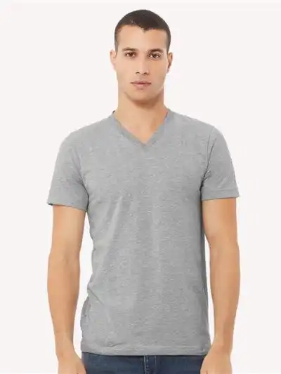 Unisex Heather CVC V-Neck Tee