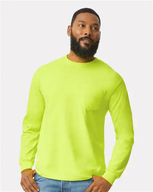 Men's Ultra CottonĀ® Long Sleeve Pocket T-Shirt