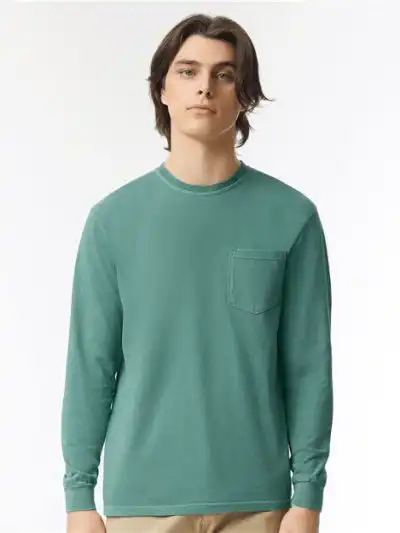 Garment-Dyed Heavyweight Long Sleeve Pocket T-Shirt