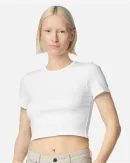 American Apparel Women's Baby Rib Cropped Tee