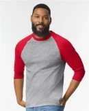 Gildan Unisex Heavy Cotton™ Raglan Three-Quarter Sleeve T-Shirt