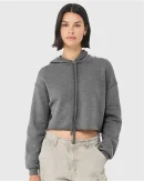 BELLA + CANVAS Women's Crop Fleece Hoodie Sweatshirt