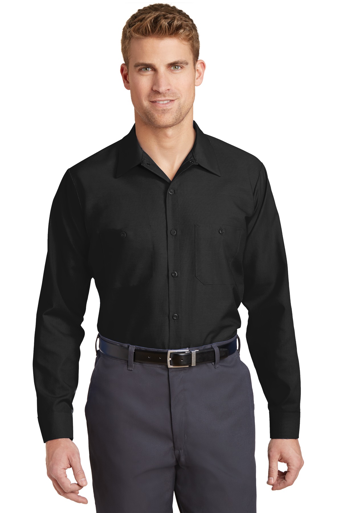 Red Kap ®  Long Size, Long Sleeve Industrial Work Shirt.