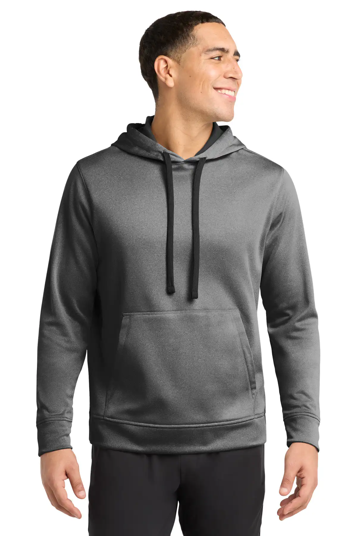 Sport-Tek  ®  PosiCharge  ®  Sport-Wick  ®  Heather Fleece Hooded Pullover.