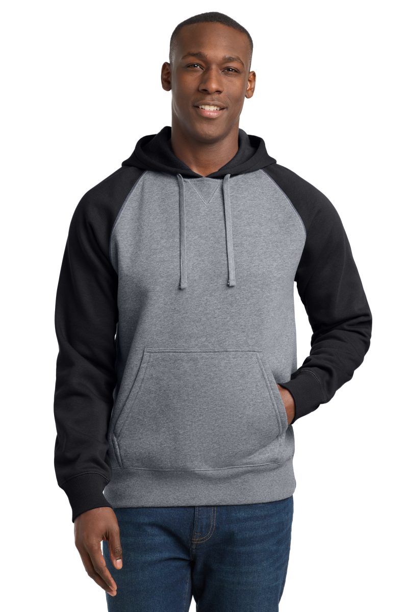Sport-Tek ®  Raglan Colorblock Pullover Hooded Sweatshirt.