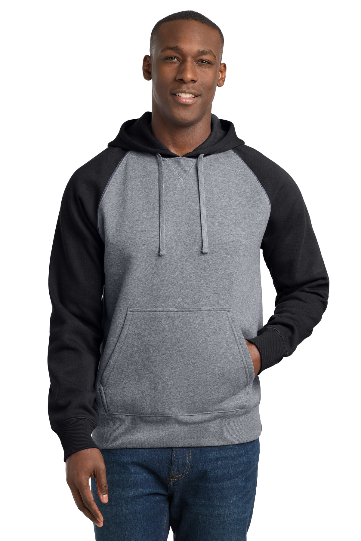 Sport-Tek ®  Raglan Colorblock Pullover Hooded Sweatshirt.